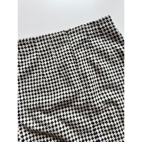 Vintage 90's FEMME DE CARRIERE Black White Check Wool Blend Mini Skirt, Size XS - Picture 9 of 13